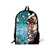 Produktbild Süße Rucksäcke für Kinder 17 Zoll Katze Hundedruck Schultasche Mädchen Jungen (Color : Cute5, Size : -)