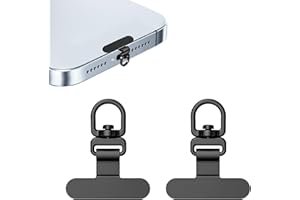 flintronic 2PCS Parches para Teléfono Móvil, Almohadillas de Cordón para Teléfono Móvil, Parche de Metálica,con Anillo de Metal, Compatibles con La Mayoría de Phones