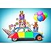 Produktbild Cassisy 2,2x1,5m Vinyl Foto Hintergrund Geburtstagsdekoration Bunte Ballons Auto Toys Geschenke Lutscher Fotografie Hintergrund für Photo Booth Party Kinder Fotostudio Requisiten