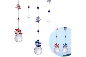 MEZHEN Atrapasol de Cristal Colgante Prisma Arcoíris Cristales para Colgar en El Arco Iris Colgante para Ventana Colgar en Casa Oficina Jardín Juego