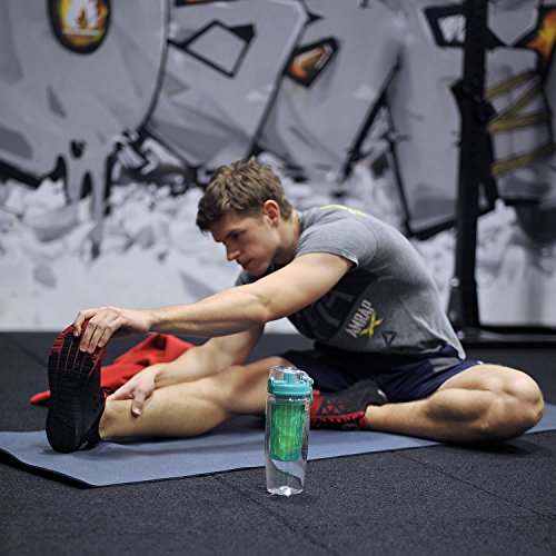 Bonke Trinkflasche für Fruchtschorlen – Große 1 Liter BPA-freie Sportflasche – Wasserflasche mit Gummigriff und extra sicherem Verschlusssystem – 1 Jahr Garantie - 8