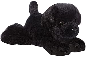 Aurora, 31295, Mini Flopsies Blackie Black Labrador Dog, 20 cm, miękka zabawka, 20 cm
