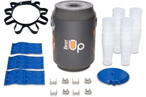 BEER UP - Tireuse à Bière Portative 20 Verres pour Fût de bière 5L Beertender - Bière fraîche 20h Sans Électricité - Transportable - Évènement, pique-nique, Apéritif…