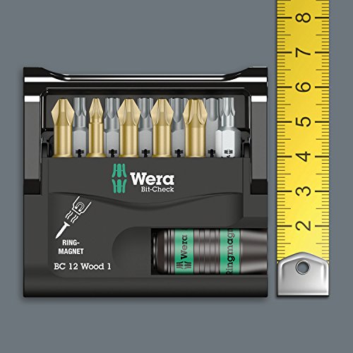 Wera Bit-Sortiment, Bit-Check 12 Wood 1, 12-teilig, 05057423001 - 6