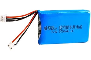WYGUO 2S 8C Sostituzione della batteria ai polimeri di litio per FrSky Taranis Q X7 Drone Remote Controller(7.4V 2000mAh)