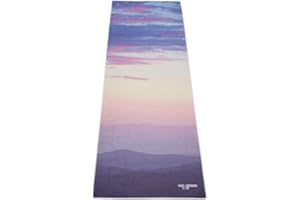Yoga Design Lab | The HOT Yoga Towel | Premium Non Slip Colorful Towel | Eco Printed + Quick Dry + Mat Sized | Ideal for Hot Yoga, Bikram, Ashtanga, Sport, Travel! (Breathe)