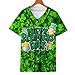 Produktbild ODRD Herren T-Shirts Frühling Sommer Frauen Mann ST. Patrick's Day Green Kurzarm-Button-Print übersteigt Blusen-T-Shirt Lässige Bluse Top Tanktop Bluse Hemden Langarmshirts Tee t Shirts