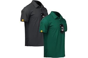 geeksport Polo Shirts Homme Golf à Manches Courtes Sport à Séchage Légers Respirant pour Outdoor T-Shirt d'été