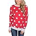 Produktbild MEIbax Damen Langarm Stern Printed Pullover Sweatshirts Tuniken Bluse Tops Shirt Oberteile