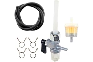 MCHNIC Grifo de gasolina M16 x 1 con manguera de gasolina, filtro de gasolina para Simson, MZ, AWO, IWL, IFA, EMW R35, DKW RT 200, NSU Max