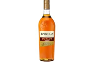Ron Barceló Dorado Añejado – Bottiglia da 1000 ml di Rum Ambrato, Invecchiato Fino a 2 Anni in Barrique di Rovere, Rum Dominicano da 100% Succo di Canna da Zucchero, Per Cocktail Originali