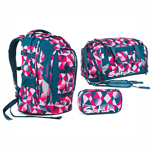 Preisvergleich Produktbild Satch PACK Pink Crush 3er Set Schulrucksack + Schlamperbox + Sporttasche