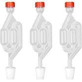 Airlock Fermentation Tube,HASLED Airlock Locks with Rubber Stopper,Valve Lock Air Lock For Brewing,Wine,Fermented Sauerkraut
