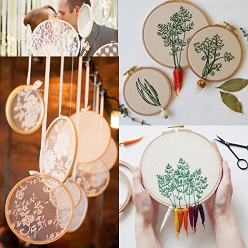 Faylapa 3pcs Stickerei Ring Stickrahmen Embroidery Bambus Hoop Embroidery Cross Stitch - 5