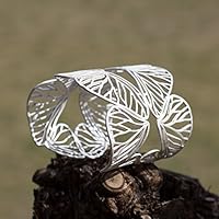 Armreif Schmetterlinge Designer Brautschmuck Silber