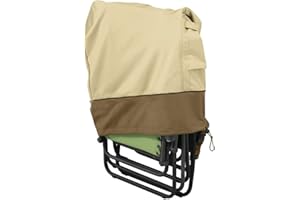 LICHENGTAI Housse de Chaise Pliante 93cmx82cm, Housse de Protection pour Chaise Longue Pliante Etanche,Housse Transat Jardin Exterieur Anti-UV, Imperméable Housse Transat Pliable, Beige