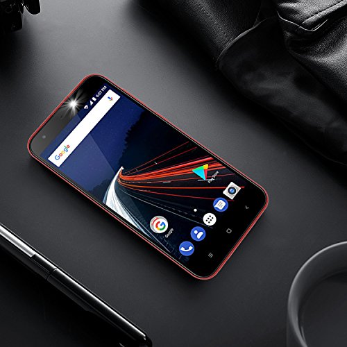 Ulefone S7 3G smartphone ohne vertrag gÃ¼nstig android 7.0 5,0 Zoll HD 1280x720P MTK6580 1.3GHz Quad Core Dual SIM 1GB RAM+8GB ROM 128GB TF Karte KapazitÃ¤t 8MP+5MP+5MP Kameras(Rot)