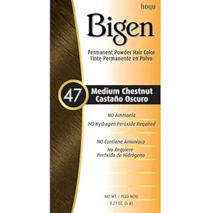Bigen Powder Hair Color #47 Medium Chestnut 0.21oz (6 Pack)