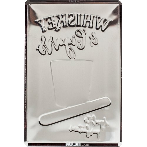 Nostalgic-Art 22257 Open Bar Whiskey, Blechschild, 20 x 30 cm - 3