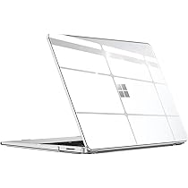 Fintie Hülle Kompatibel Mit 2025 Microsoft Surface Laptop 13 Zoll (Modell: 2095), Ultradünne Hartschale Schutzhülle Snap Case, Transparent(Glitzer