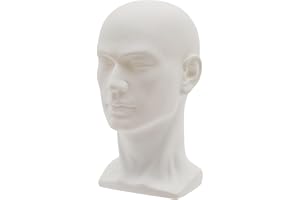 Qussse skyltdockhuvud, modellhuvud av PVC, mannekänghuvud, skyltfönsterhuvud, för peruker, hörlurar, hattar och smycken (matt