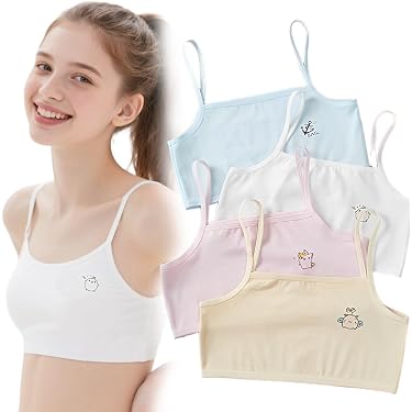 Reggiseno Da Bambina Canottiere Corte Reggiseni Top Corti Per Bambine Crop Top Morbidi E Confortevoli Reggiseni Sportivi Bambine Spalline Sottili Intimo Sport Danza Per 7-18 Anni - 12