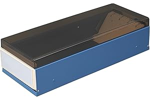 HOMURY Scatola per Biglietti da Visita Scatola di Conservazione per Biglietti: Scatola da Visita Trasparente per 800 Carte con Schede Indice A-Z Estensibile su Entrambi i Lati per Scrivania