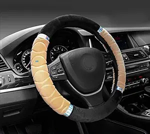 NIKAVI Silk Steering Cover (Beige)