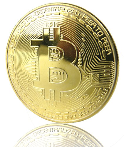 rexul (TM) 1 x vergoldet Bitcoin Münze Collectible BTC Medaille Art Collection Geschenk Physikalische - 4