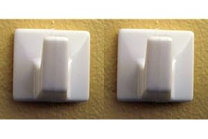 HOLLAND PLASTICS ORIGINAL BRAND Pair of Self Adhesive Hooks - SS51 - for use with Holland Plastics Blinds