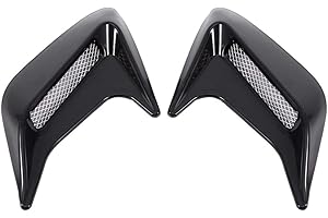 prese aria tuning finto carbonio-adesivi auto tuning-KIMISS 2 pezzi Cappuccio di sfiato del flusso d'aria universale, Cappuccio di sfiato del cappuccio di aspirazione del flusso d'aria decorativo(