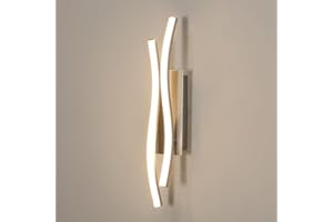 Comely Applique Murale Intérieure LED, Moderne Lampe Murale 14W 1575LM, Aluminium Éclairage Luminaire Mural pour Salon Chambre Escalier, Lumière Chaude 3000K, Argent, 41cm