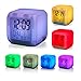 Vale® 7 LED Colour Changing Digital Alarm Clock Thermometer Date Time Night Light LCD