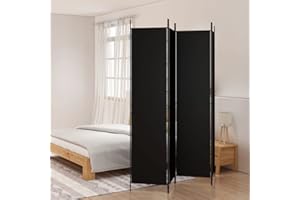 HOMIUSE 200x220 cm Raumteiler Paravent Trennwand Balkon Sichtschutz Paravent Raumteiler Innen Sichtschutz Garten Balkonschutz Seitenmarkise Ausziehbar Stellwand Schwarz