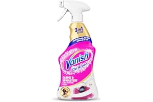 Vanish Professional Oxi Action Carpet & Upholstery Stain Remover Spray, 1L, Removes Stains, Pet Messes, Works in 30 Seconds, Removes Strong Odours, Suitable for Homes with Pets, Bleach Free
