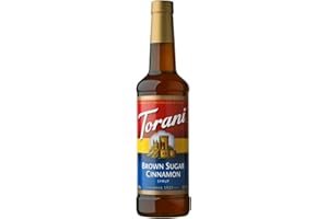 Torani Brown Sugar Cinnamon Syrup (750ml) - Premium Cane Sugar Coffee Syrups for Lattes, Hot Chocolate & Festive Drinks - Warming Spice Taste, Vegetarian-Friendly