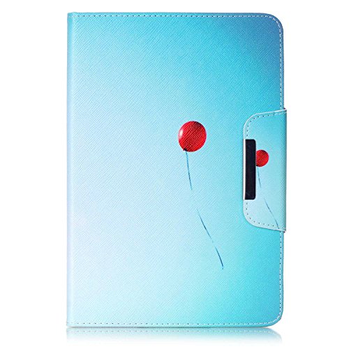 iPad Air 2 Hülle, Deenor Bunt Painting und Stilvoll Brieftasche Tasche PU Leder Flip Protective Stand Tasche Schutzhülle Hülle für Apple iPad Air 2 iPad 6 Generation.[Red Balloon] - 2