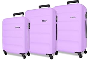 ROLL ROAD Flex Maleta Rígida Fabricada en ABS, un Material, Cierre de combinación Lateral 4 Ruedas Dobles Equipaje Mano, Práctico Interior con un Compartimento