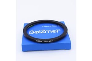 BEIZMEI 77mm Lens to 67mm Filters Ring,Camera Step-Down Filters Ring Compatiable All Brands Ø77mm Lens to Ø67mm UV ND CPL Camera Filter.
