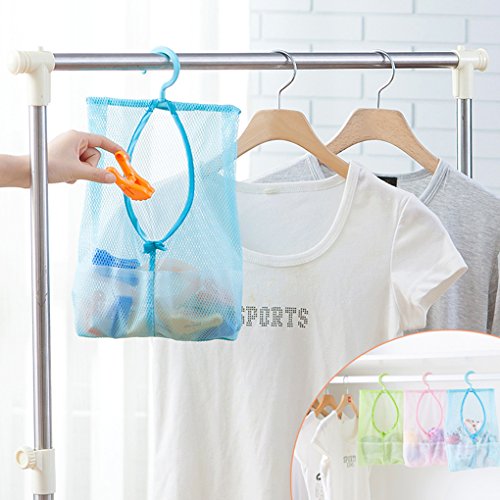 Babysbreath Mehrzweck-Wäscheklammer-Speicher-Ineinander greifen-Beutel für Wandschrank-Zahnstange-Kleidung-Klipp-Ansammlung Mehrfarbig - 2