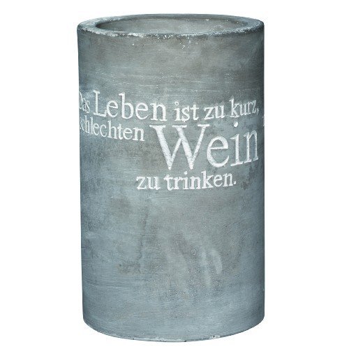 Räder - P.e.T. Vino Beton Weinkühler "Das Leben ist zu kurz..." Höhe 21,5 cm