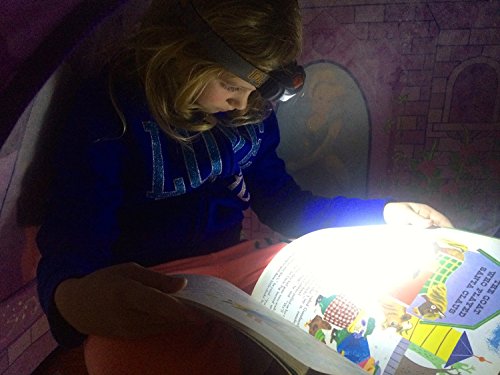 LED Stirnlampe Inklusive Schutzetui & Batterien – Wasserdichte Kopflampe für kinder/ Jogging/ Camping/ Arbeit/ Angeln – 4 Einstellungen Mit Weißem Nnd Rotem Licht - 6