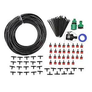 Generic Popular 25M Micro Drip Irrigation System Plant Automatic Rubber Self Watering Controller Garden Hose Kits+30x Adjustable Dripper