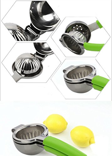 OVOS 304 Edelstahl Zitruspresse Zitrone Squeezer mit Anti-Rutsch-Silikon Griff - 3