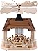 Produktbild DREGENO Seiffen Pyramide mit Engeln, 2 Teller, Holz, Natur, 34 x 32 x 44 cm