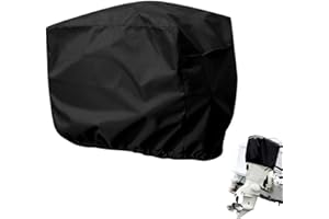 DAZZLEEX Boat Motor Engine Cover, Waterproof 210D Oxford Cloth Outboard Motor Cover Thruster Protective Cover(15-30HP)