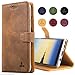 Price comparison product image Snakehive Samsung Galaxy Note 8 Case, Genuine Leather Wallet with Viewing Stand and Card Slots, Flip Cover Gift Boxed and Handmade in Europe for Samsung Galaxy Note 8 - Brown