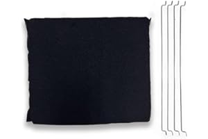 DL SERVICE Filtre à charbon pour hotte aspirante régénérable et anti-odeur, 4 tiges de fixation, compatible avec Elica modèles Elektra, Easy, Ico, Jasmine - F0049 dimensions 275 x 245 mm