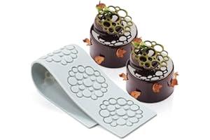 TUKE Moldes de silicona con diseño de hojas huecas, diseño geométrico de corazón y chocolate, molde de silicona 3D, molde de hoja de caramelo de azúcar, decoración de tartas, parte superior de cupcakes