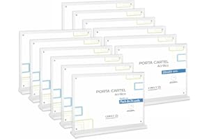 CHELY INTERMARKET Portacartel Metacrilato A5 15x20cm Horizontal Pack 24 Imán Neodimio Ultra Transparente Diseño Elegante Carteles Promocionales Cartas Menú Fotos Oficinas Comercios Mostradores